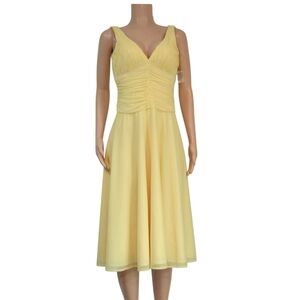 JS Boutique A-Line/Princess V-neck Chiffon Flowy Ruffle Beaded Dress Sz 6